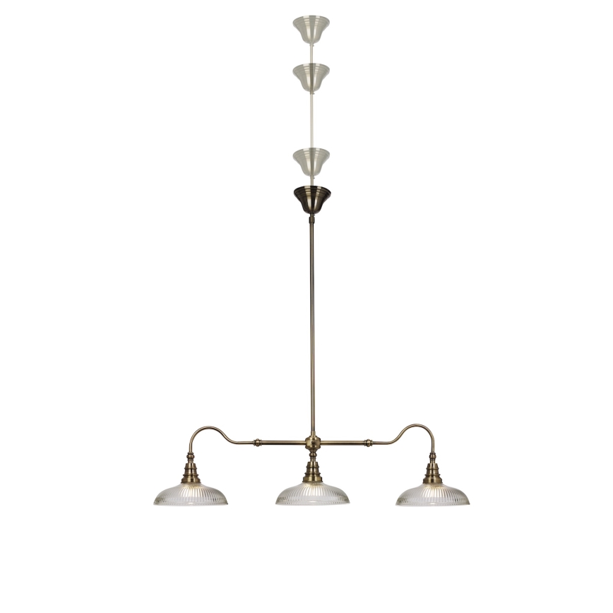 Cottex - Lampadario con asta SNOOKER 3xE27/60W/230V