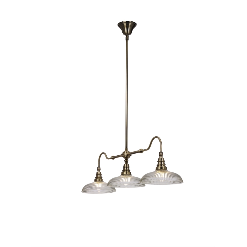 Cottex - Lampadario con asta SNOOKER 3xE27/60W/230V