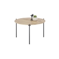 Couchtisch AURA Ø 55 cm Eiche/Anthrazit