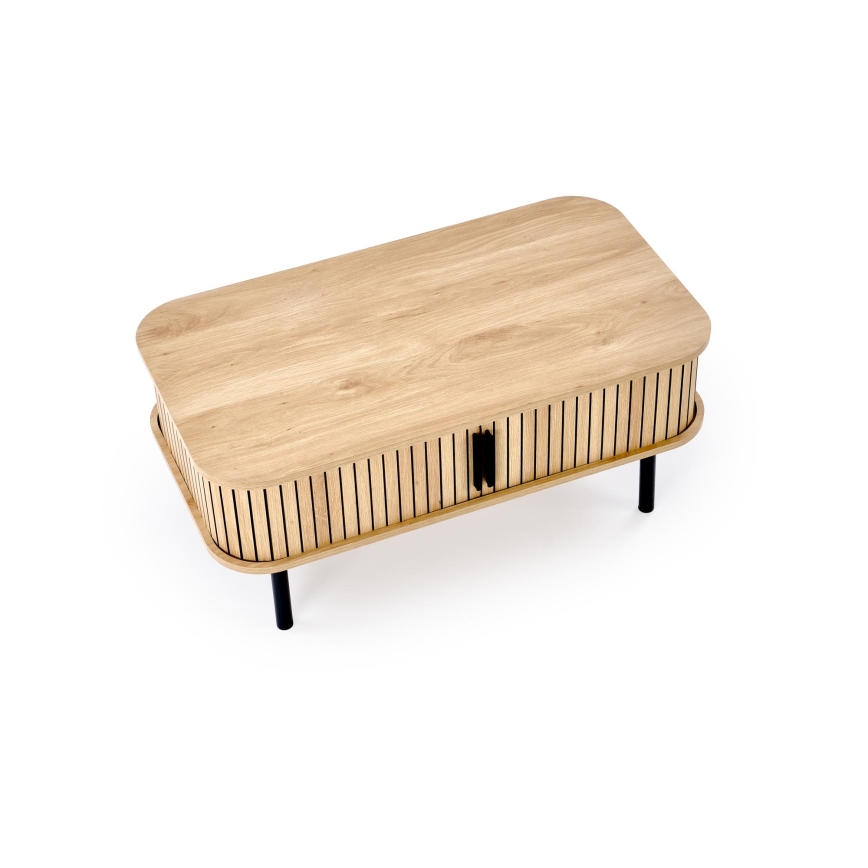 Couchtisch CASA 90 x 50 cm, braun/schwarz