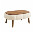Couchtisch FELPO 68x98 cm Creme/Nussbaum