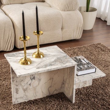 Couchtisch HARMONY 40x80 cm Marmordekor