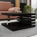 Couchtisch KYOTO 31x60 cm glänzend schwarz
