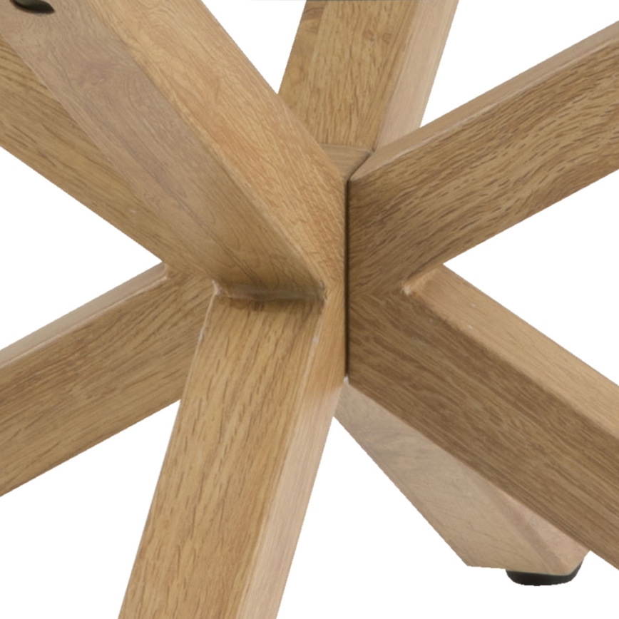 Couchtisch LUCA 82 cm, Klarglas/Eiche