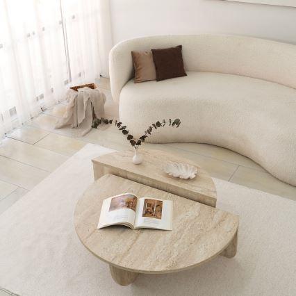 Couchtisch REST, Marmor-Dekor, Beige
