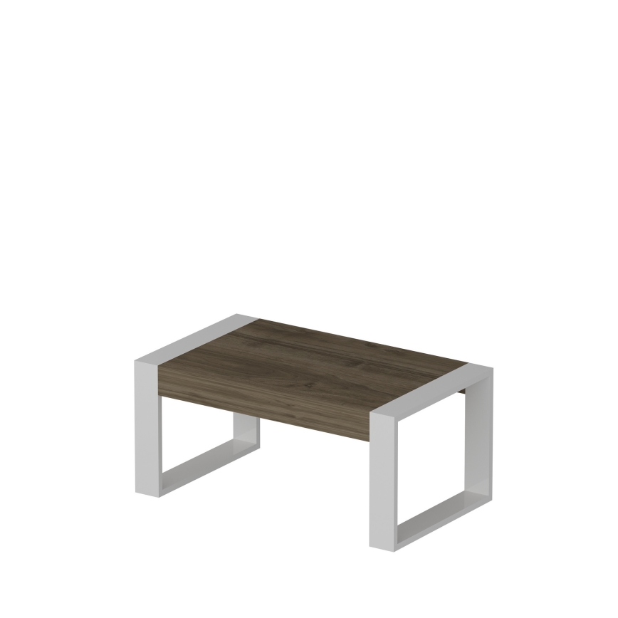 Couchtisch RETRO 40x90 cm weiß/braun