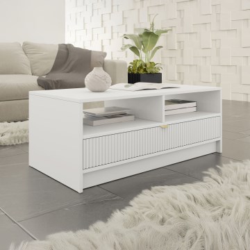 Couchtisch TIRENO 40x100 cm weiß