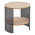 Couchtisch TRAFICA 41x41 cm schwarz/beige