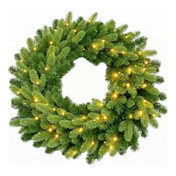 Couronne de Noël LED 50xLED/3xAA 8 fonctions Ø 60 cm blanc chaud