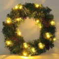 Couronne de Noël LED d'extérieur 15xLED/3xAA IP44