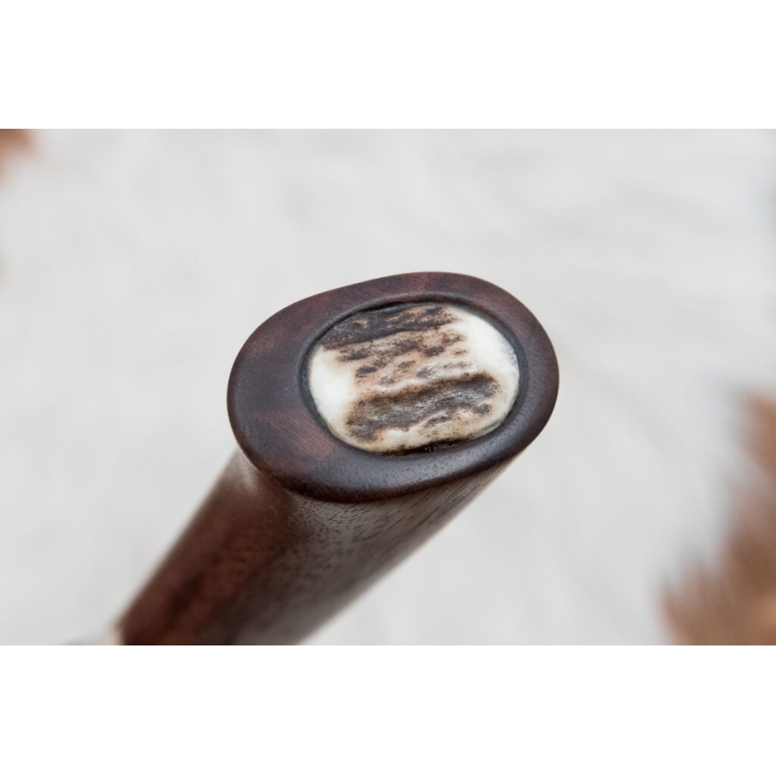 Couteau de chasse en acier de Damas 11,8 cm noyer/bois de cerf