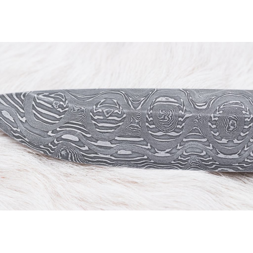 Couteau de chasse en acier de Damas 13 cm peuplier/ébène