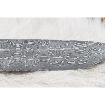 Couteau de chasse en acier de Damas 13 cm peuplier/ébène
