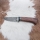 Couteau de chasse en acier de Damas 9,7 cm noyer/érable
