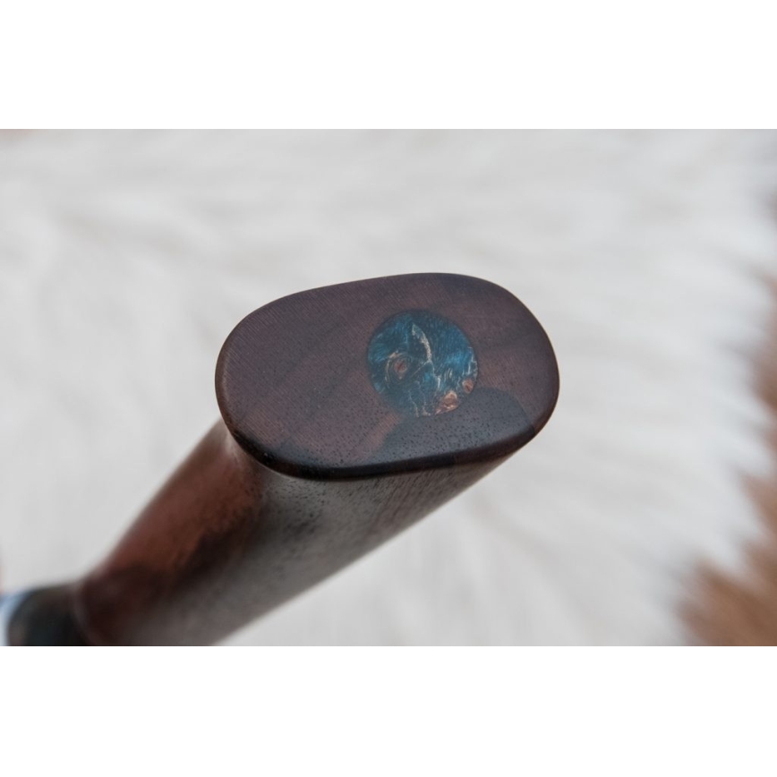 Couteau de chasse en acier de Damas 9,7 cm noyer/érable