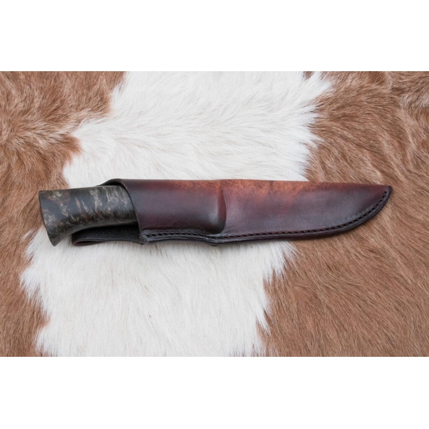 Couteau de Damas unique 12,7 cm érable/agate
