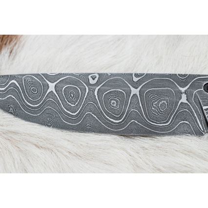 Couteau de Damas unique 12,7 cm érable/agate