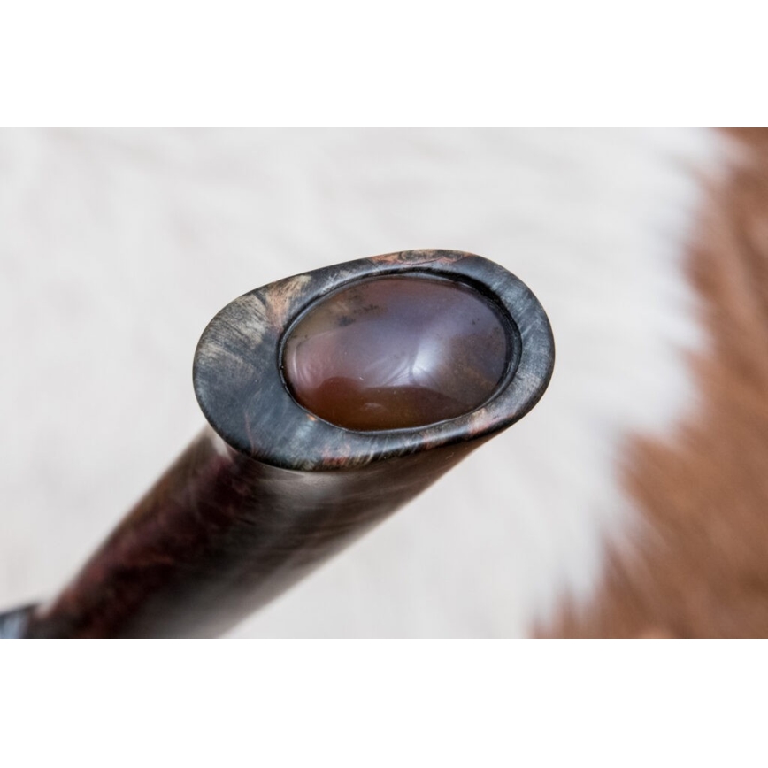 Couteau de Damas unique 12,7 cm érable/agate