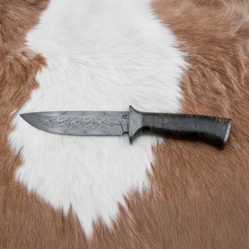 Couteau de Damas unique 13,8 cm érable