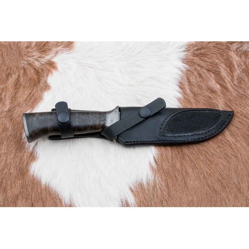 Couteau de Damas unique 13,8 cm érable