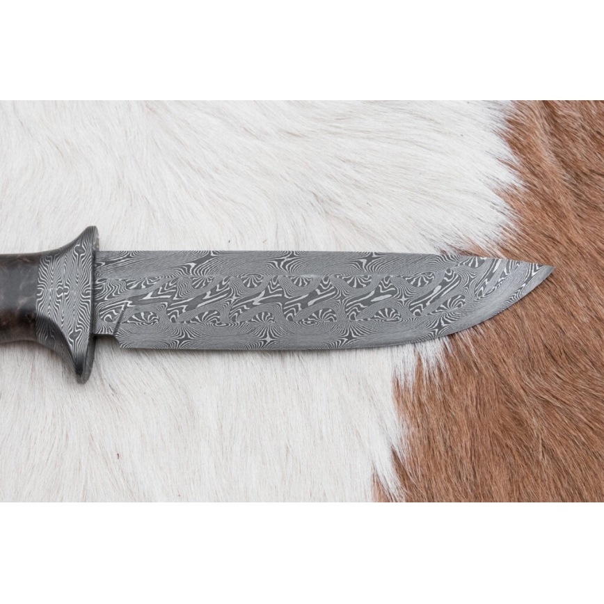 Couteau de Damas unique 13,8 cm érable