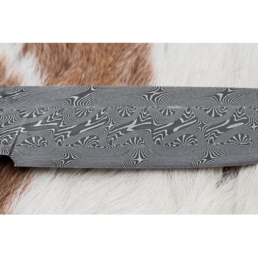 Couteau de Damas unique 13,8 cm érable