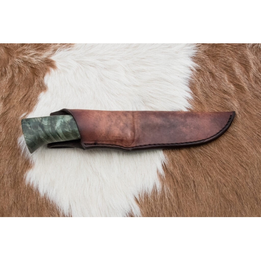 Couteau en acier de Damas unique 11,6 cm érable/ébène