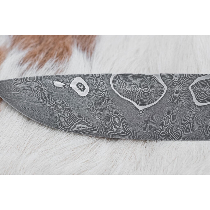 Couteau en acier de Damas unique 11,6 cm érable/ébène
