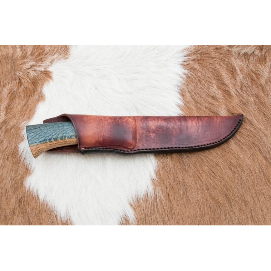 Couteau en acier de Damas unique 12,7 cm chêne/ébène