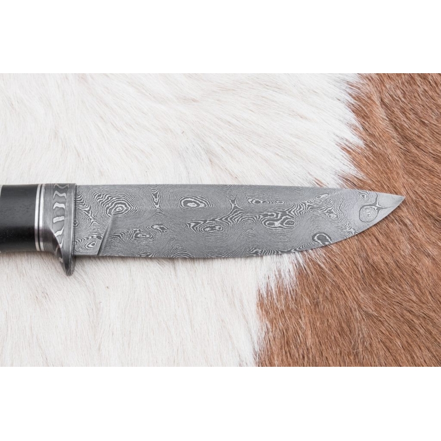 Couteau en acier de Damas unique 12,7 cm chêne/ébène