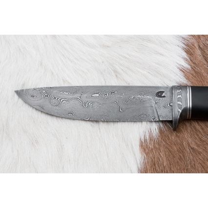 Couteau en acier de Damas unique 12,7 cm chêne/ébène