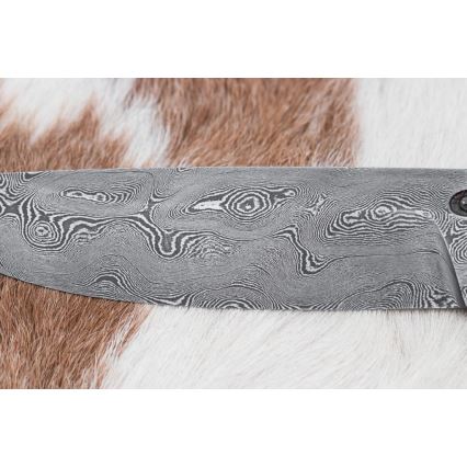 Couteau en acier de Damas unique 12,7 cm chêne/ébène