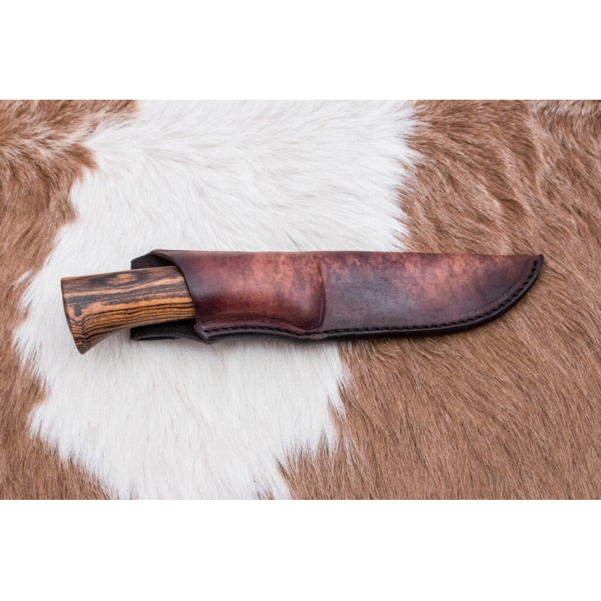 Couteau en acier de Damas unique 12 cm bocote/ébène