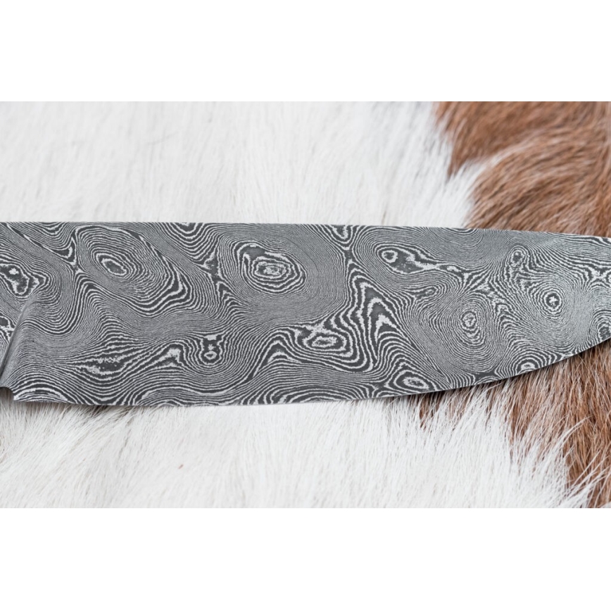 Couteau en acier de Damas unique 12 cm bocote/ébène