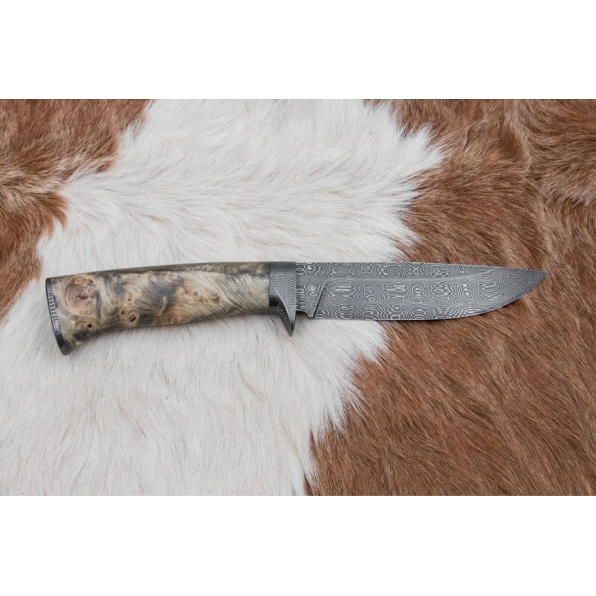 Couteau en acier de Damas unique 13 cm châtaignier