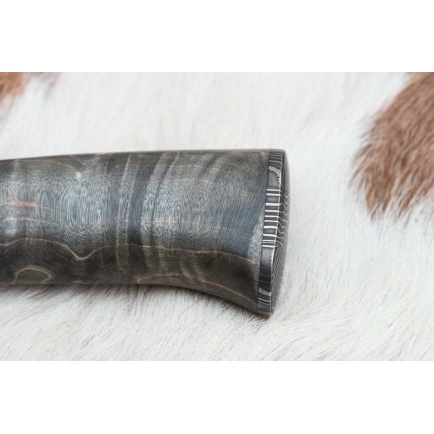 Couteau en acier de Damas unique 14 cm frêne