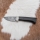 Couteau en acier de Damas unique 8,6 cm chêne/os de chameau