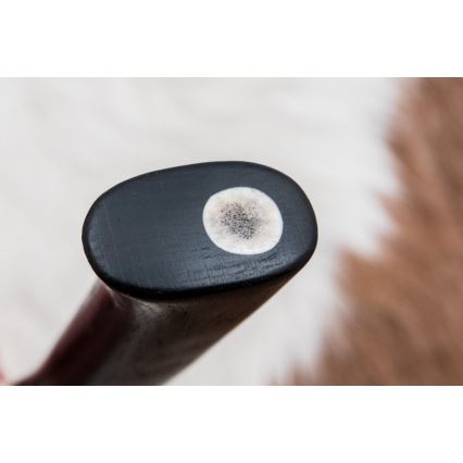 Couteau en acier de Damas unique 8,6 cm chêne/os de chameau