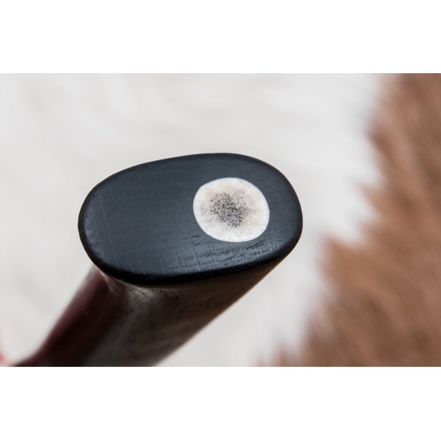Couteau en acier de Damas unique 8,6 cm chêne/os de chameau
