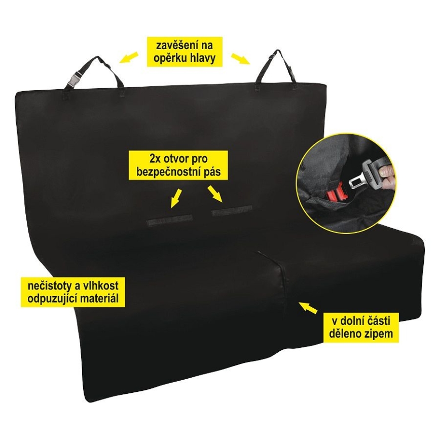 Couverture protectrice de voiture pour un chien 140x140 cm