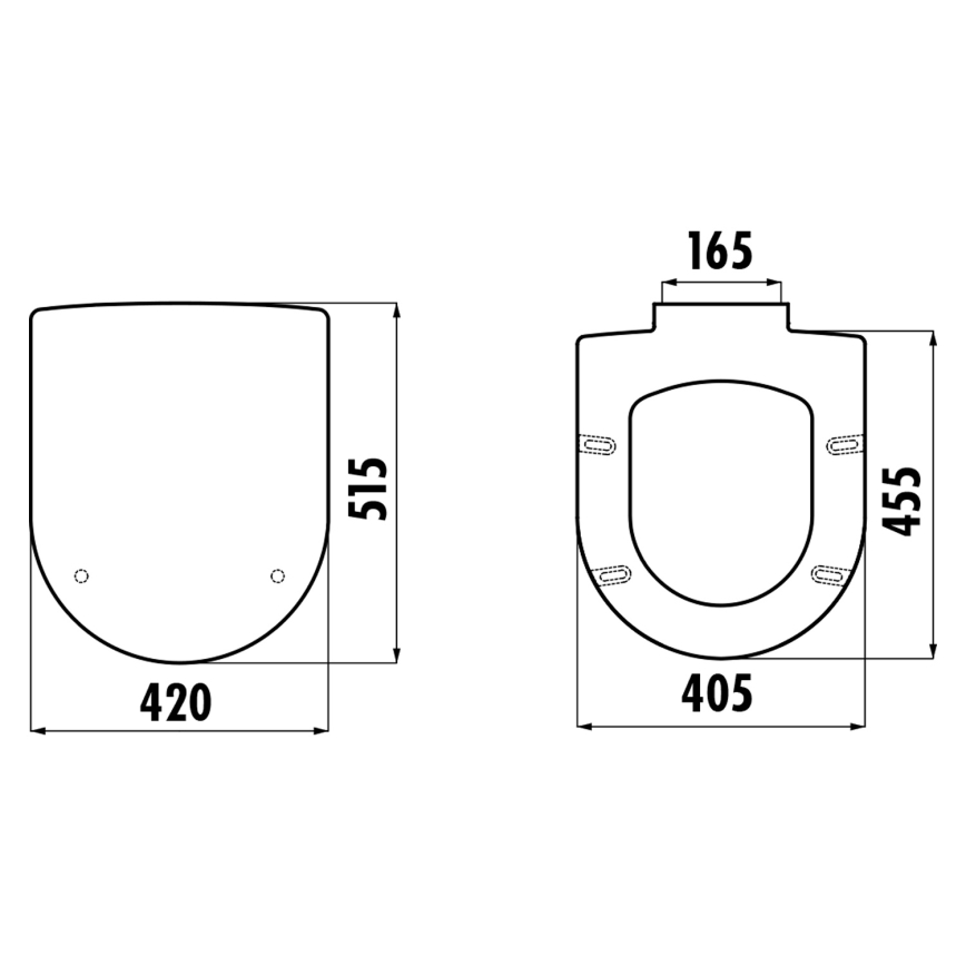 Creavit - Abattant WC GRANDE SoftClose blanc