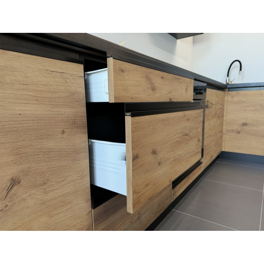 Cucina componibile MARINA 240 cm, rovere craft