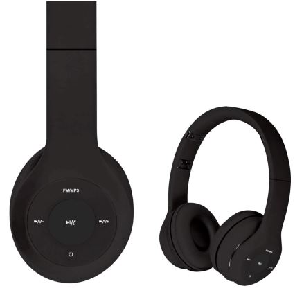 Cuffie wireless con microfono 400 mAh nero