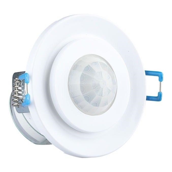 Da incasso sensore di movimento PIR 360° 400W/230V bianco