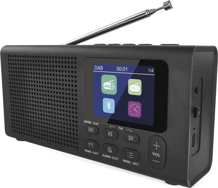 DAB DAB+ FM Radio 3W/5V/4xAA schwarz