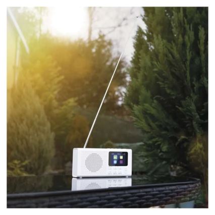 DAB DAB+ FM Radio 3W/5V/4xAA Weiß