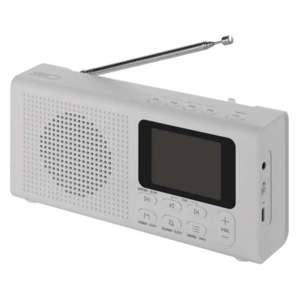 DAB DAB+ FM Radio 3W/5V/4xAA Weiß