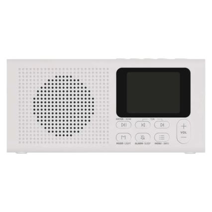 DAB DAB+ FM Radio 3W/5V/4xAA Weiß