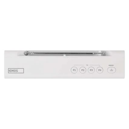 DAB DAB+ FM Radio 3W/5V/4xAA Weiß