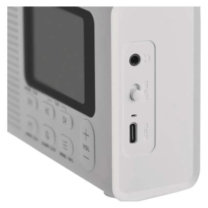 DAB DAB+ FM Radio 3W/5V/4xAA Weiß